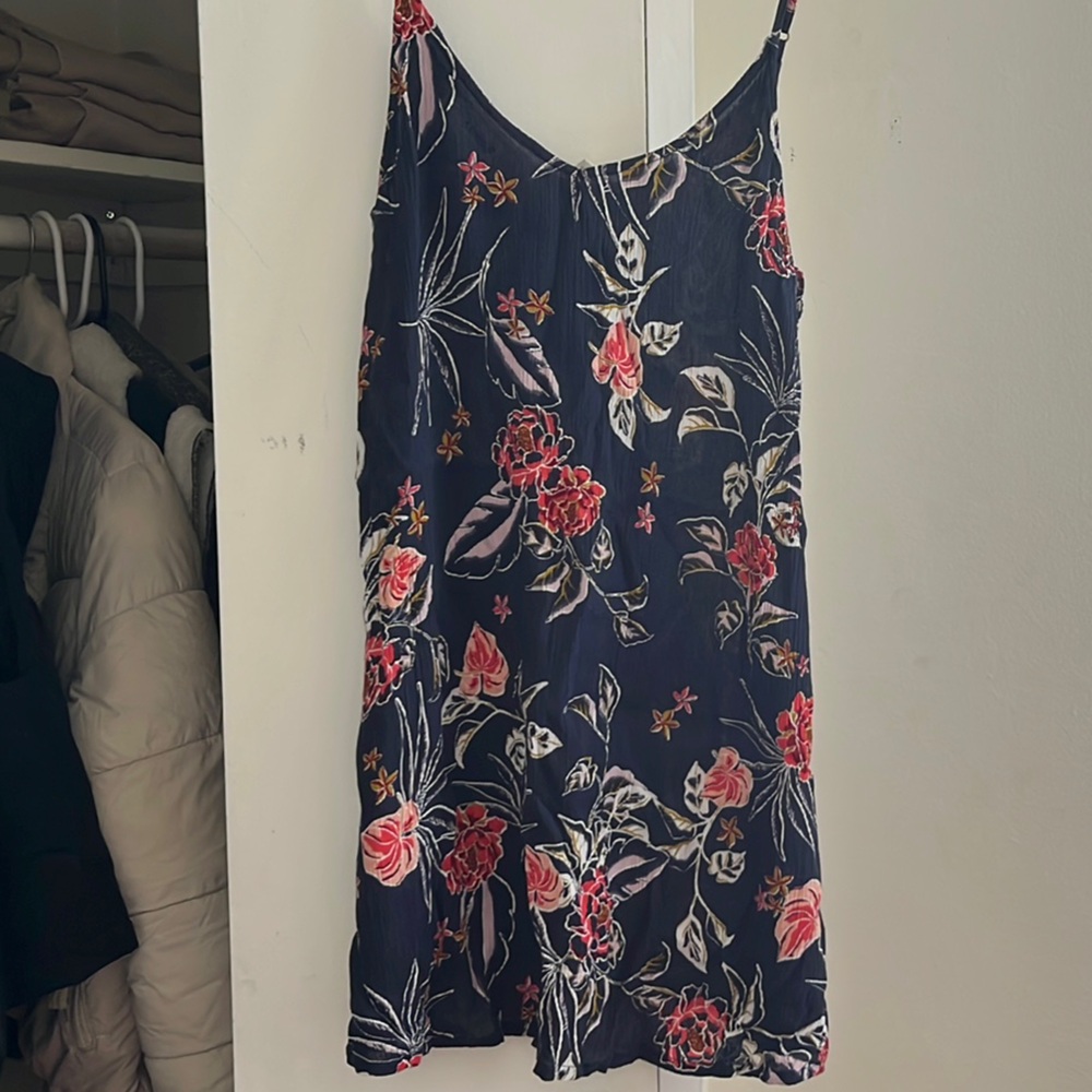 Roxy Pink and Blue Spaghetti Strap Sundress